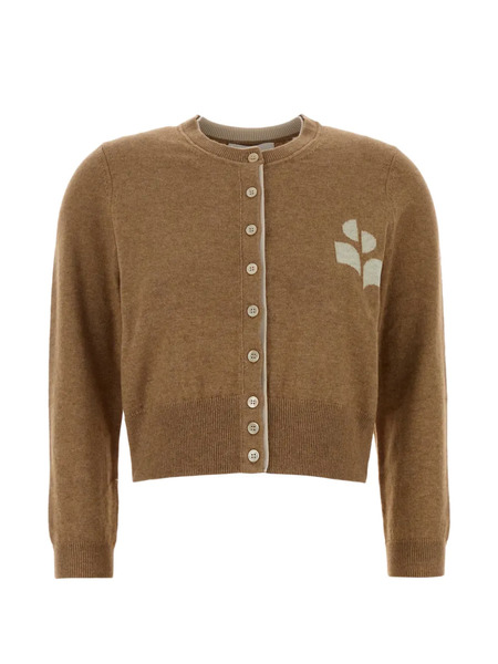  Marant étoile Crew-neck Cardigan - Brown 