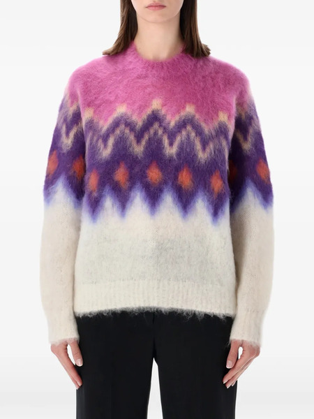  Marant étoile Diamond-pattern Sweater - Pink 