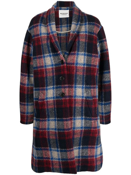  Marant étoile Gabriel Checked Coat - Blue 