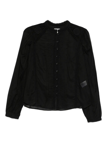  Marant étoile Greicy Lace-panel Top - Black 