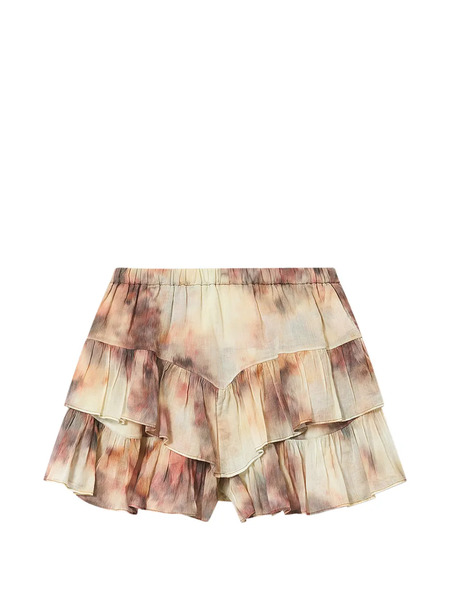  Marant étoile Jocadia Ruffled Shorts - Neutrals 