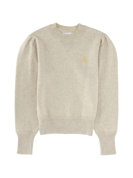  Marant étoile Kelaya Puff-sleeve Logo Sweater - Neutrals 