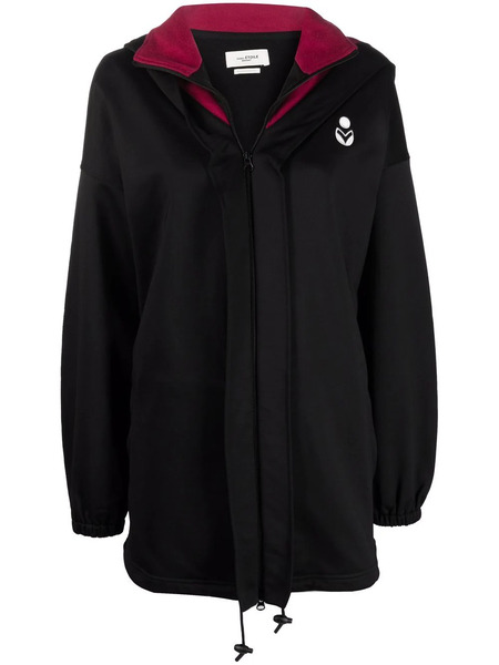  Marant étoile Logo-print Hooded Jacket - Black 