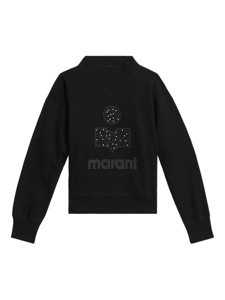  Marant étoile Moby Studded-logo Sweatshirt - Black 