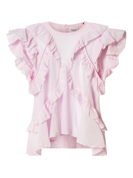  Marant étoile Nalou Ruffled Top - Pink 