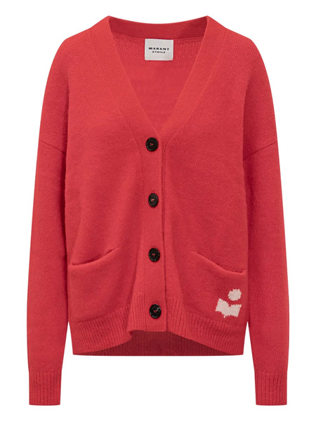  Marant étoile Pocket Logo Cardigan - Red 