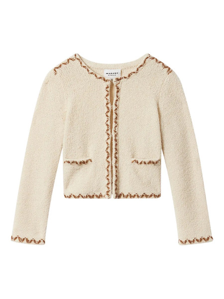  Marant étoile Rochelle Embroidered Cardigan - Neutrals 