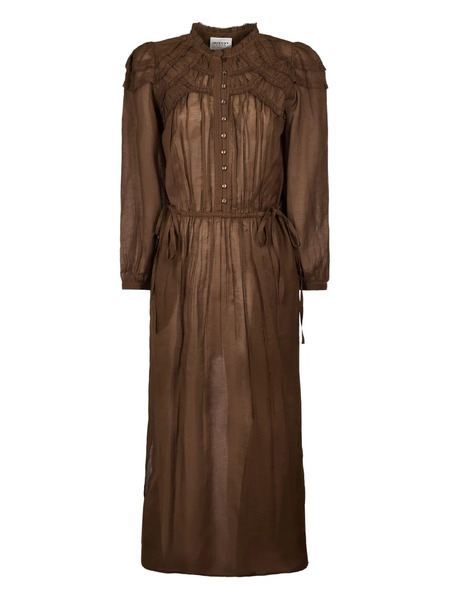  Marant étoile Ruffled Button-front Maxi Dress - Brown 