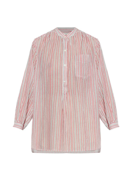  Marant étoile Saocha Striped Button Shirt - Red 