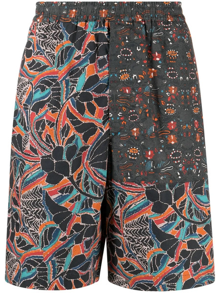  Marant Graphic-print Deck Shorts - Grey 