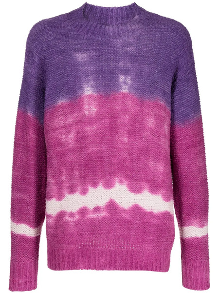  Marant Henley Tie-dye Sweater - Purple 
