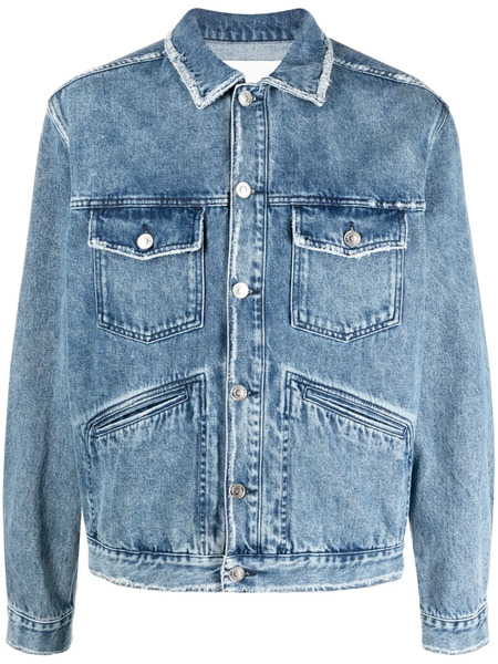  Marant Jango Logo-embroidered Denim Jacket - Blue 