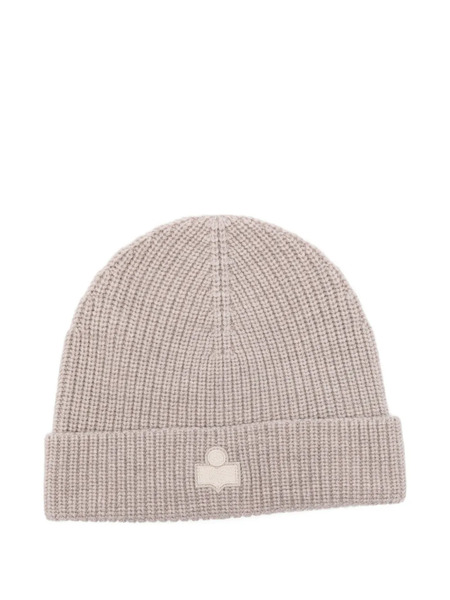  Marant Logo-patch Beanie Hat - Neutrals 
