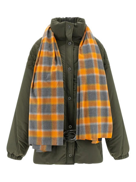  Marbell Amy Scarf-detail Padded Jacket - Green 