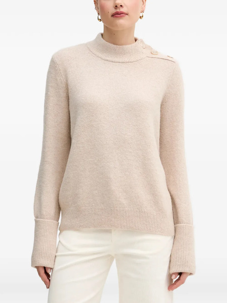  Marc Aurel Button Roll-neck Sweater - Neutrals 
