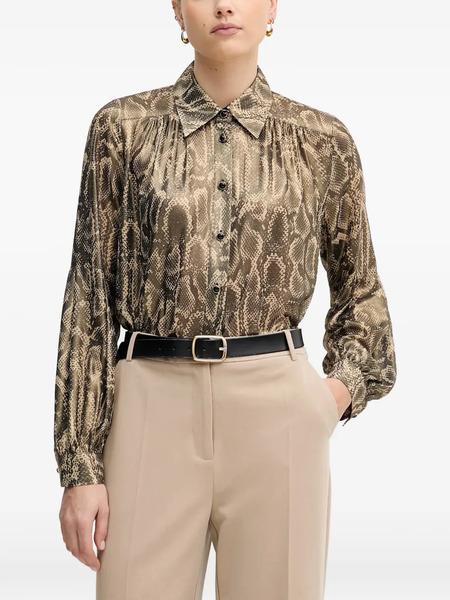  Marc Aurel Snake-print Shirt - Neutrals 