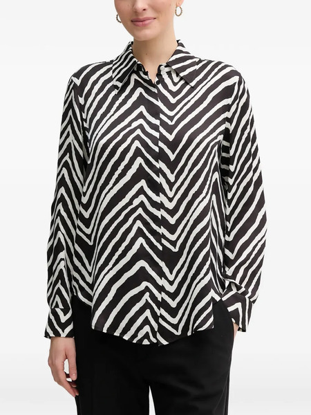  Marc Aurel Zebra-print Shirt - Black 