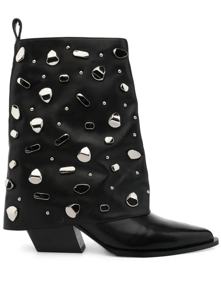  Marc Ellis 65mm Stud-embellished Boots - Black 