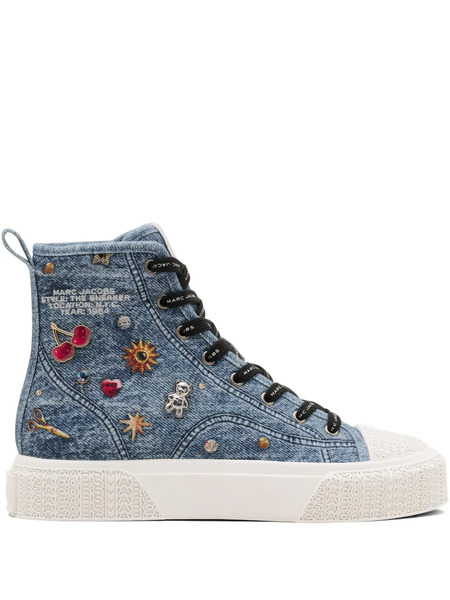  Marc Jacobs Charms Denim High-top Sneakers - Blue 