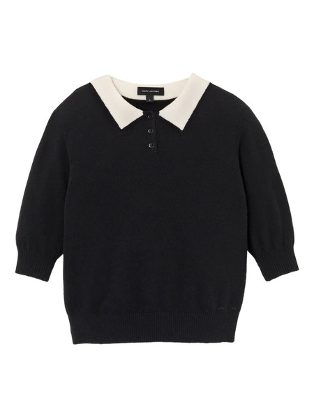  Marc Jacobs Contrast-collar Wool Top - Black 