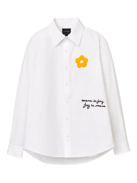  Marc Jacobs Flower-patch Cotton Shirt - White 