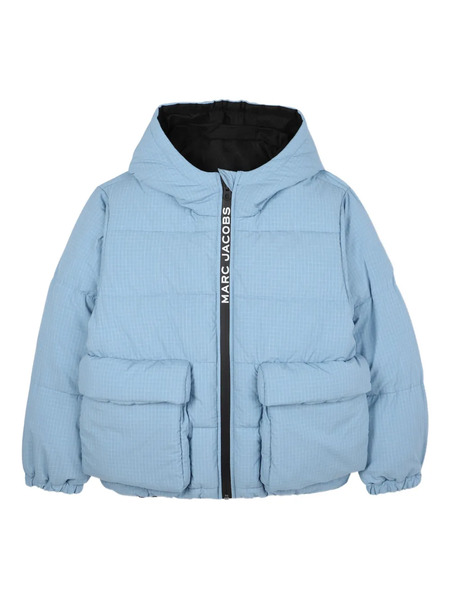  Marc Jacobs Kids Checked Puffer Jacket - Blue 