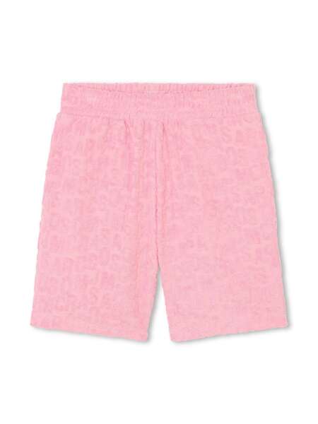  Marc Jacobs Kids Elasticated-waist Devoré-effect Shorts - Pink 