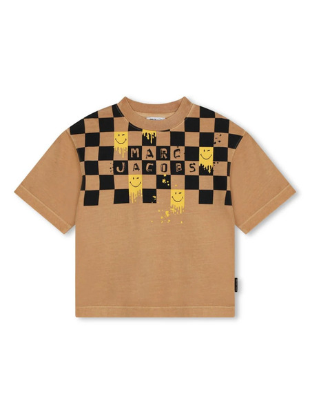 Marc Jacobs Kids Graphic-stamp T-shirt - Brown 