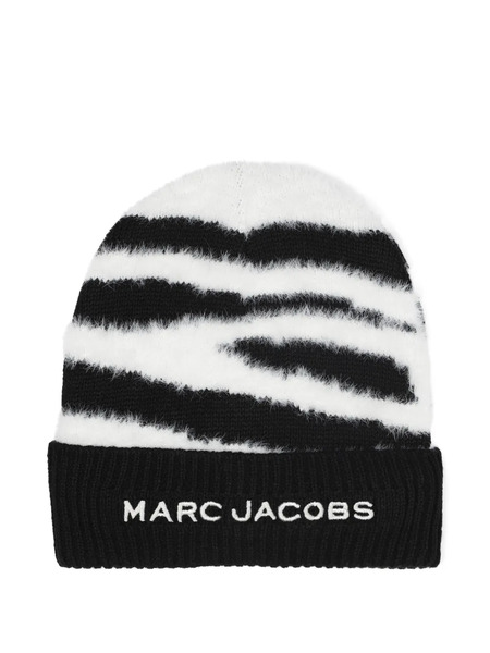  Marc Jacobs Kids Zebra-patterned Beanie - Black 