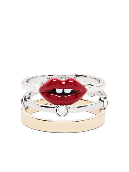  Marc Jacobs Lips Ring (set Of Three) - Silver 