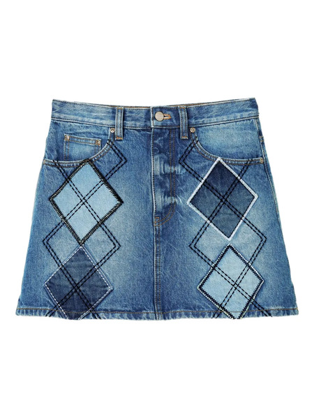  Marc Jacobs Patchwork Denim Skirt - Blue 