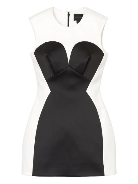  Marc Jacobs Seamed Satin Mini Dress - White 