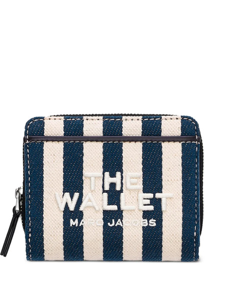  Marc Jacobs Striped Canvas Mini Compact Wallet - Blue 