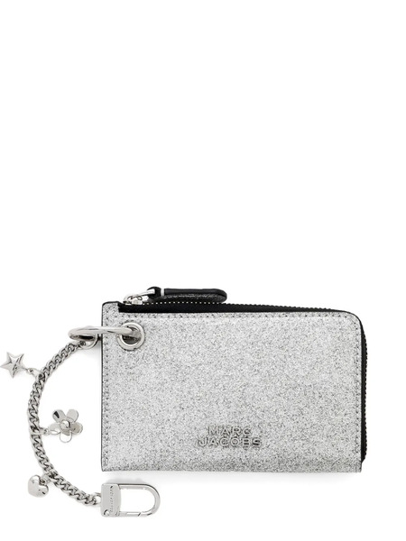  Marc Jacobs The Coated Glitter Leather Wallet - Silver 