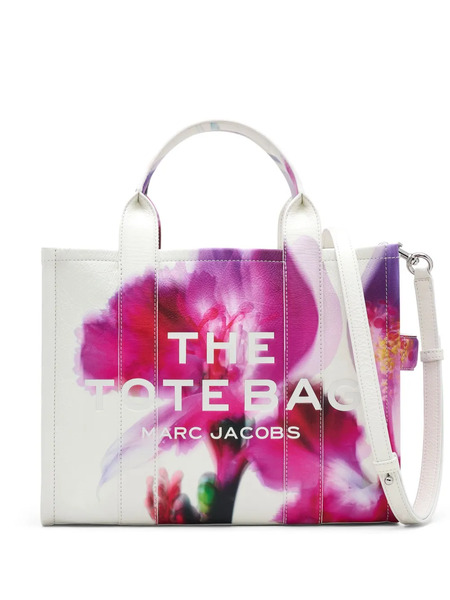  Marc Jacobs The Future Floral Leather Medium Tote Bag - White 