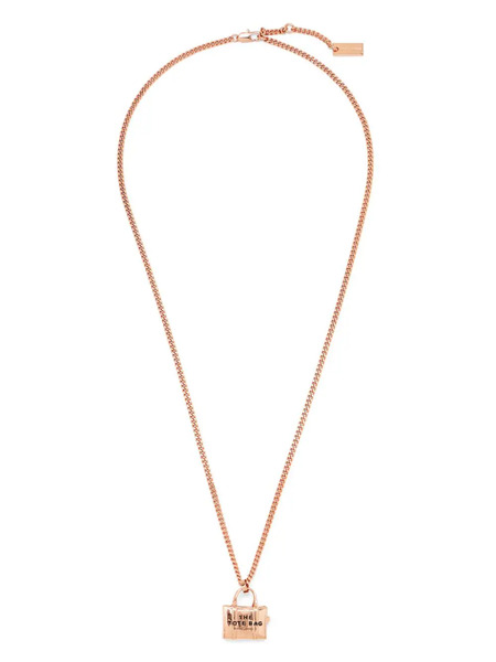  Marc Jacobs The Mini Icon Tote Bag Charm Necklace - Pink 