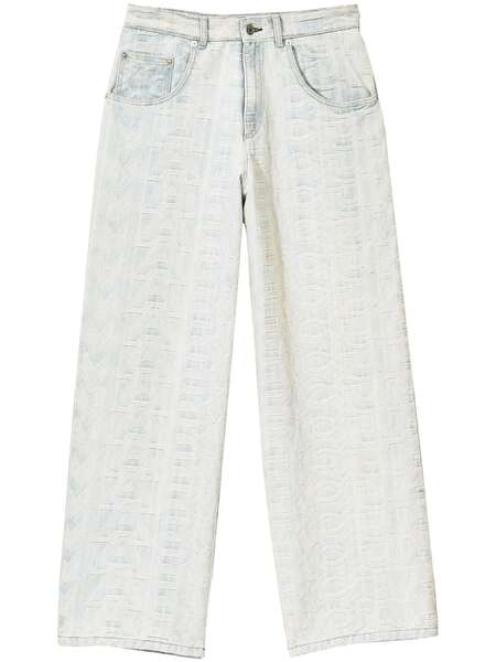  Marc Jacobs The Monogram Wide-leg Jeans - Grey 