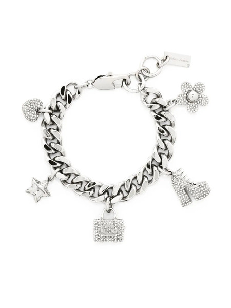  Marc Jacobs The Pavé Mini Icon Charm Bracelet - Silver 