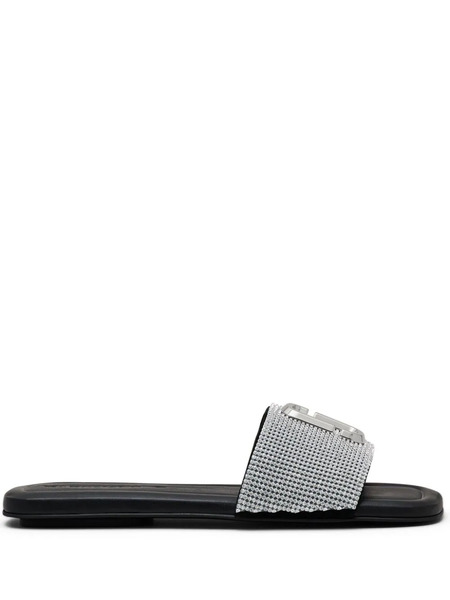  Marc Jacobs The Rhinestone J Marc Sandals - Black 