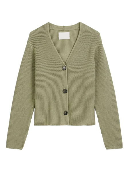  Marc O'polo Button-front Ribbed Cardigan - Green 