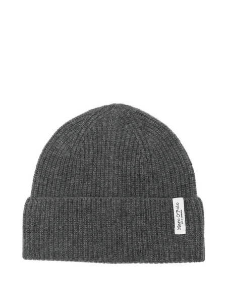  Marc O'polo Logo-patch Beanie Hat - Grey 