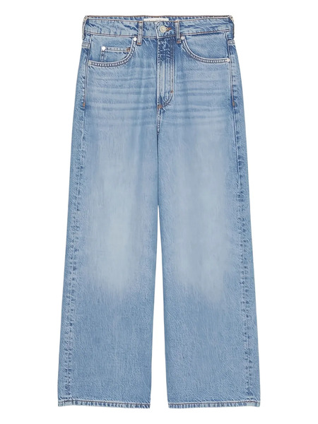  Marc O'polo Logo-patch Cropped Jeans - Blue 