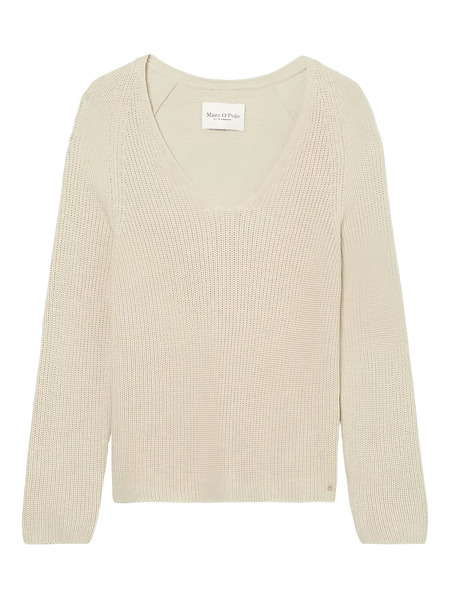  Marc O'polo V-neck Ribbed Sweater - Neutrals 