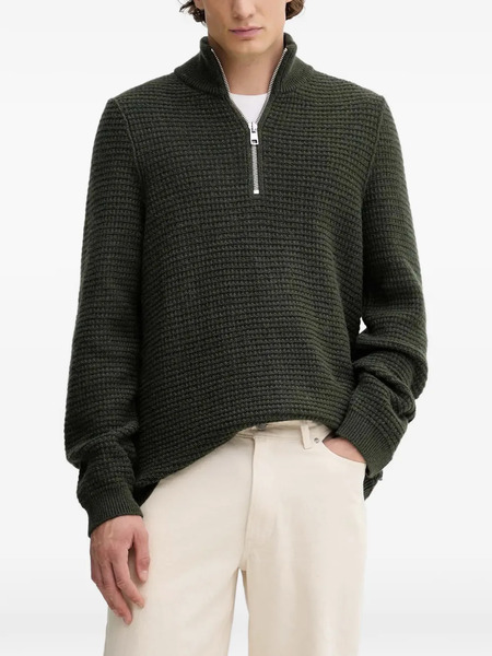  Marc O'polo Zip Textured Sweater - Green 