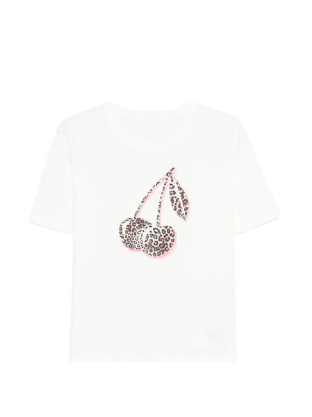  Marccain Cherry-print T-shirt - White 
