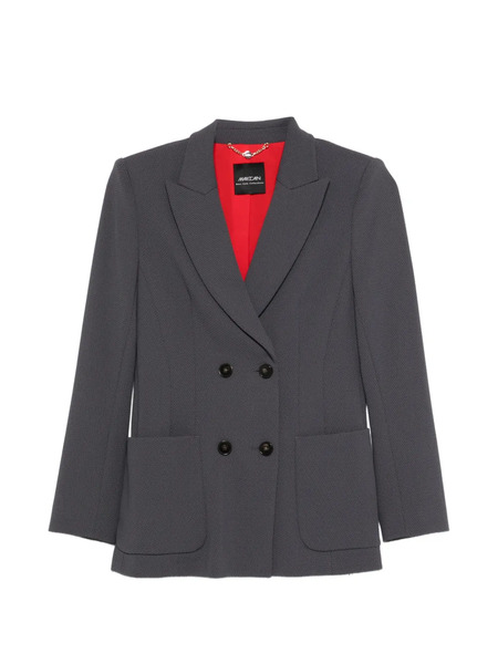  Marccain Double-breasted Blazer - Grey 