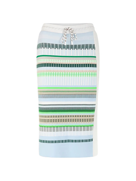  Marccain Drawstring Striped Skirt - Blue 