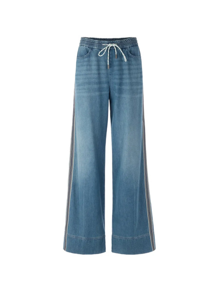  Marccain Drawstring Wide-leg Jeans - Blue 