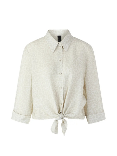  Marccain Knot Animal Print Blouse - Neutrals 