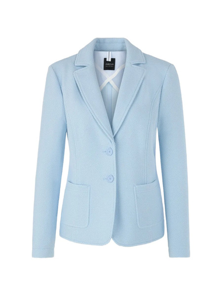  Marccain Patterned Button-front Blazer - Blue 